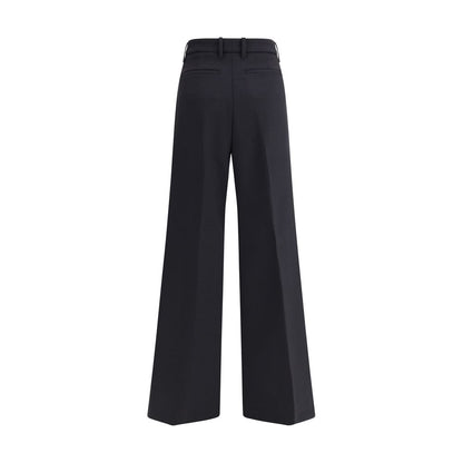 True Royal Black Wool Casual Pants