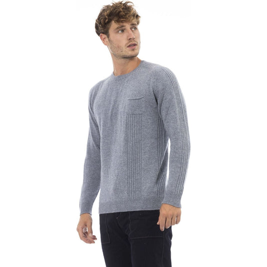 Alpha Studio Sweaters Sweaters Alpha Studio Light Slate Gray