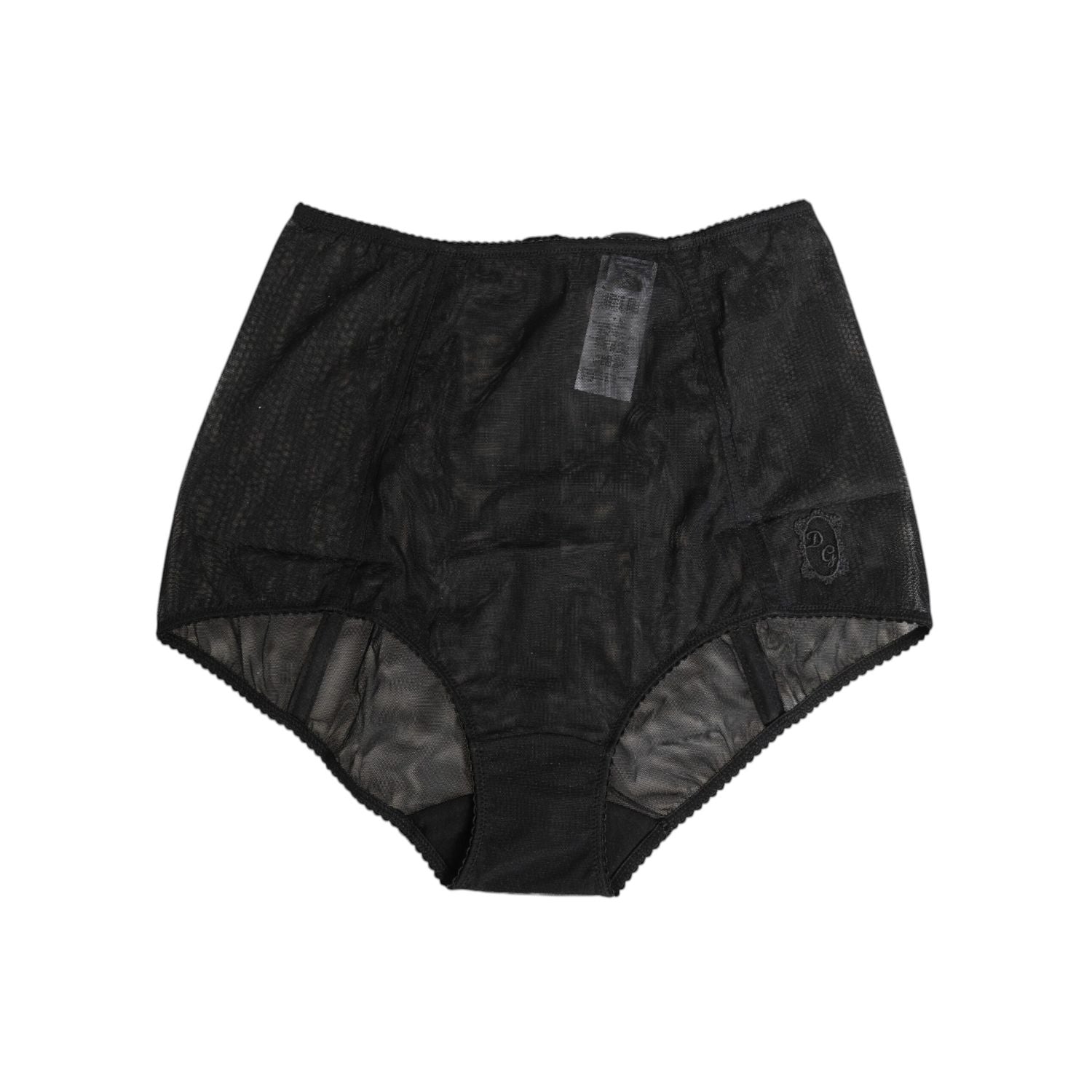 Dolce & Gabbana Black High Waist Mesh Sheer Shapewear Underwear