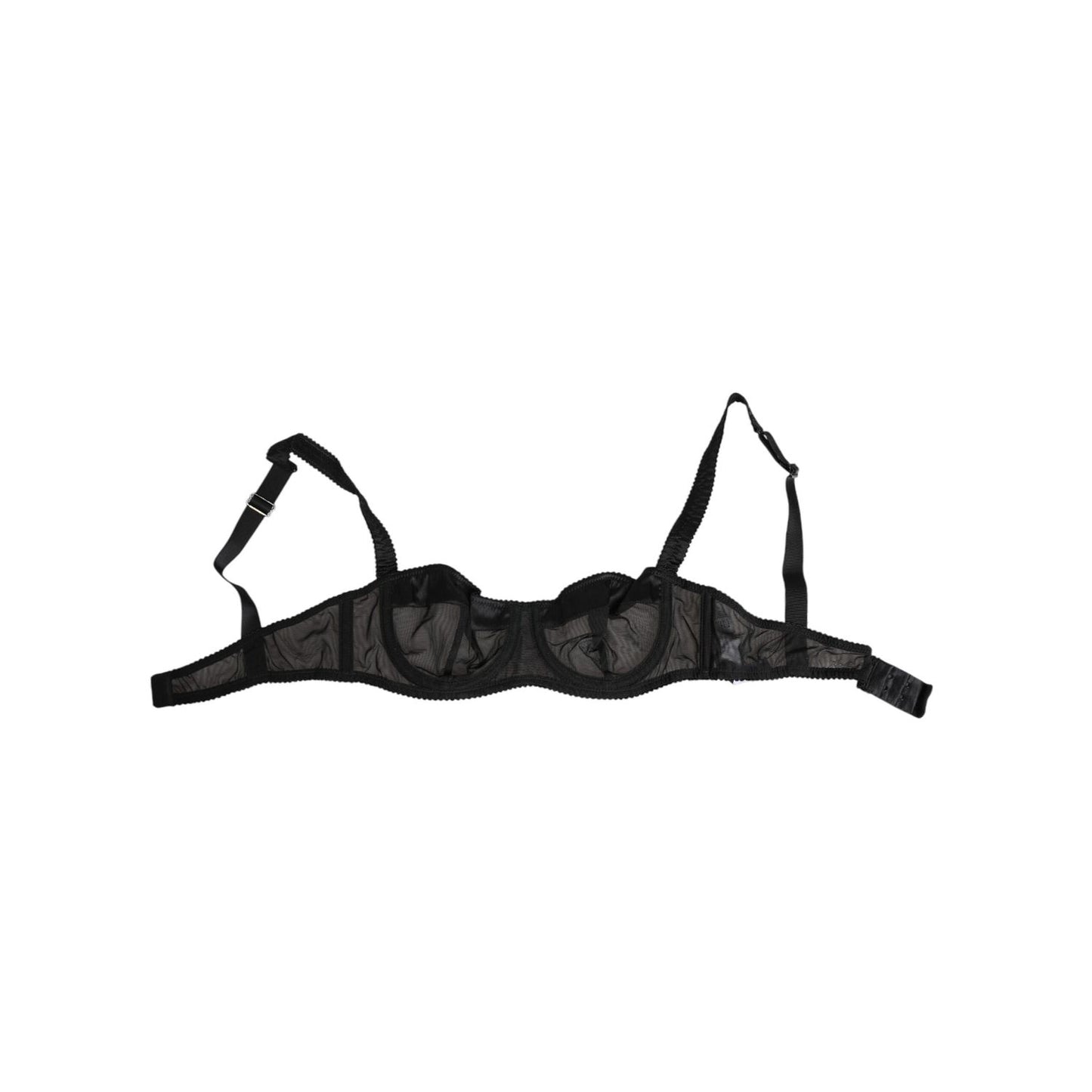 Dolce & Gabbana Black Sheer Mesh Underwire Bra Underwear