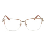 Guess Pink Women Glasses Frame, half-rim metal, rose color, square style, 55-16-140 size, includes branded case.