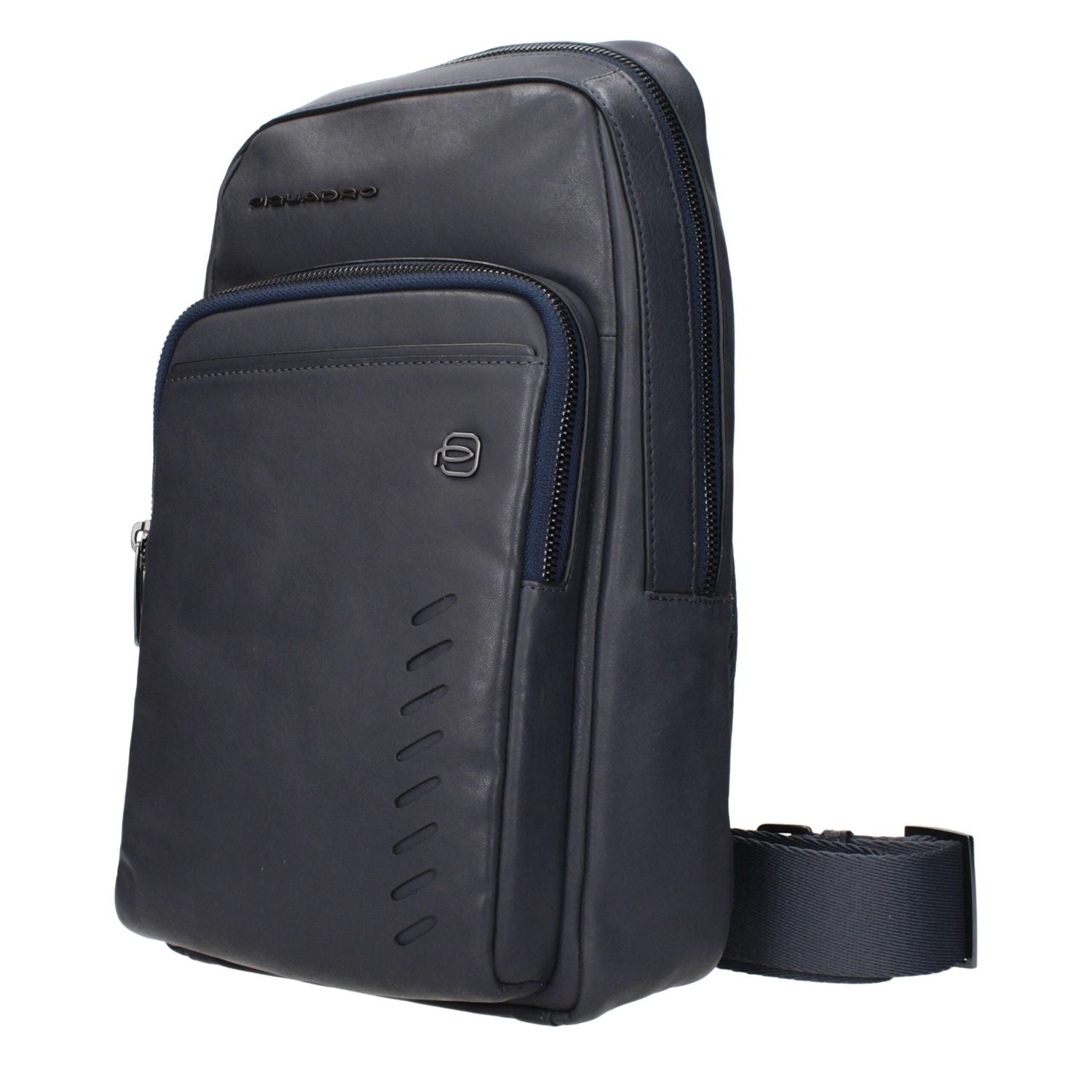 Piquadro Blue Leather Crossbody Bag