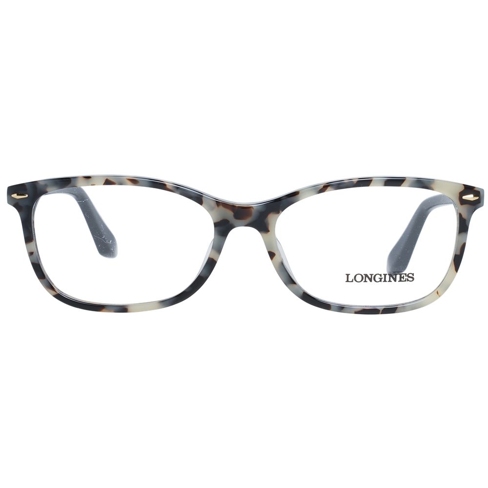 Longines Multicolor Women Glasses Frame, rectangle style with multicolor plastic full-rim for women, includes branded case.