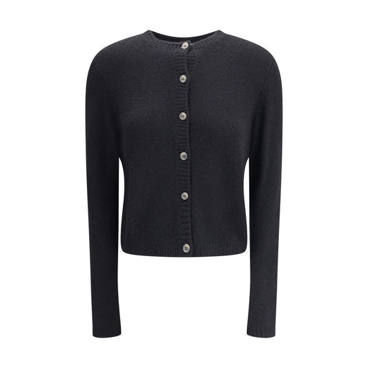 Lisa Yang Felicia Cardigan in black, cashmere-silk blend, button closure, ribbed trim, regular fit, AW25 collection.