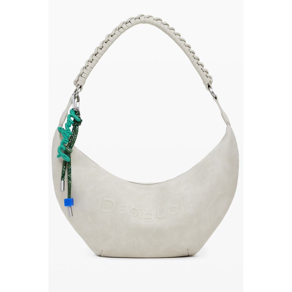 Desigual Beige Polyurethane Women's Handbag1728,67403481248,Bags,Beige,Desigual,Handbags - Bags,New with tags,Women