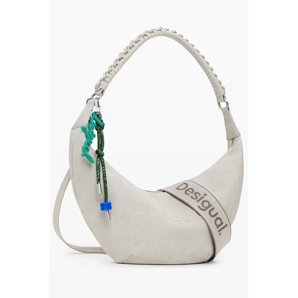 Desigual Beige Polyurethane Women's Handbag1728,67403481248,Bags,Beige,Desigual,Handbags - Bags,New with tags,Women