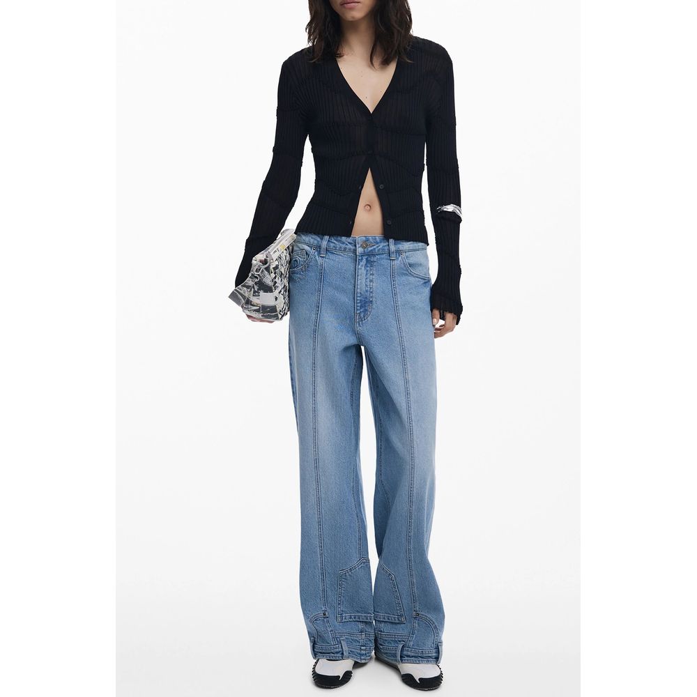 Desigual Black Viscose Sweater