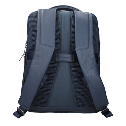 Piquadro Blue Leather Backpack