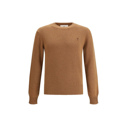 Ami Paris Brown Wool Sweatshirt