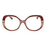 Scotch & Soda Brown Women Glasses Frame, full-rim acetate butterfly style with demo lenses, size 54-18-140, view of the front.