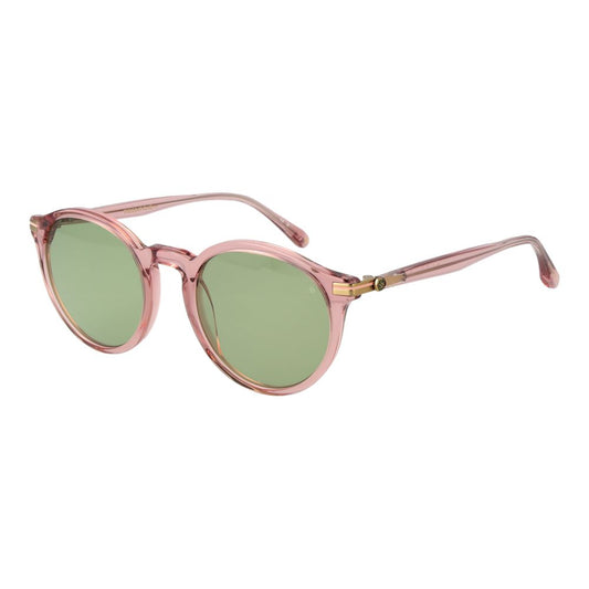 Scotch & Soda Pink Acetate Sunglasses with green lenses for men, full-rim round style, frame and lenses in rose and acetate material.