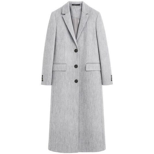 Made in Italy Gray Wool Women Coat