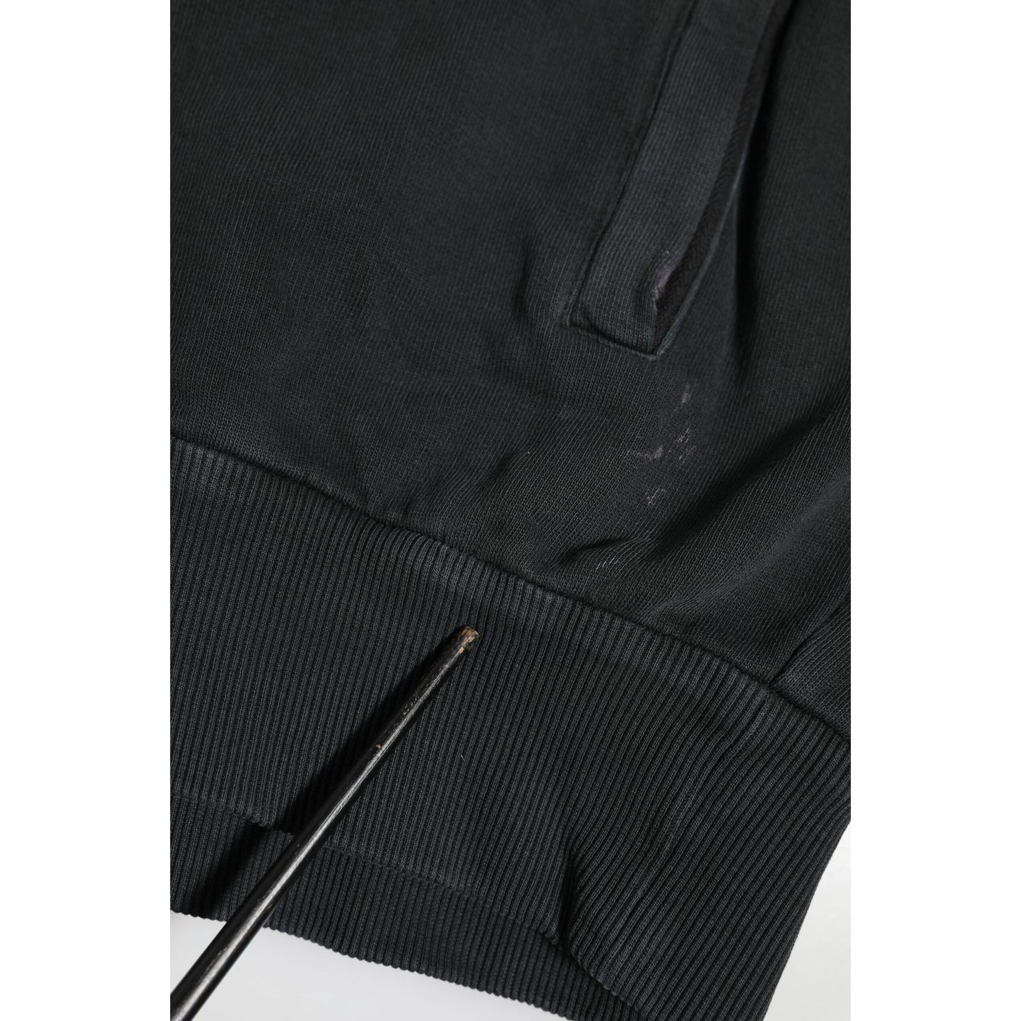 Dolce & Gabbana Black Logo FullZip Hooded Sweatshirt Sweater