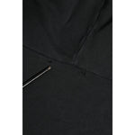 Close-up of Dolce & Gabbana Black Logo FullZip Hooded Sweatshirt Sweater in 100% cotton fabric showing detailed texture and finish.