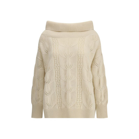 Ermanno Scervino Cream Cashmere Sweatshirt