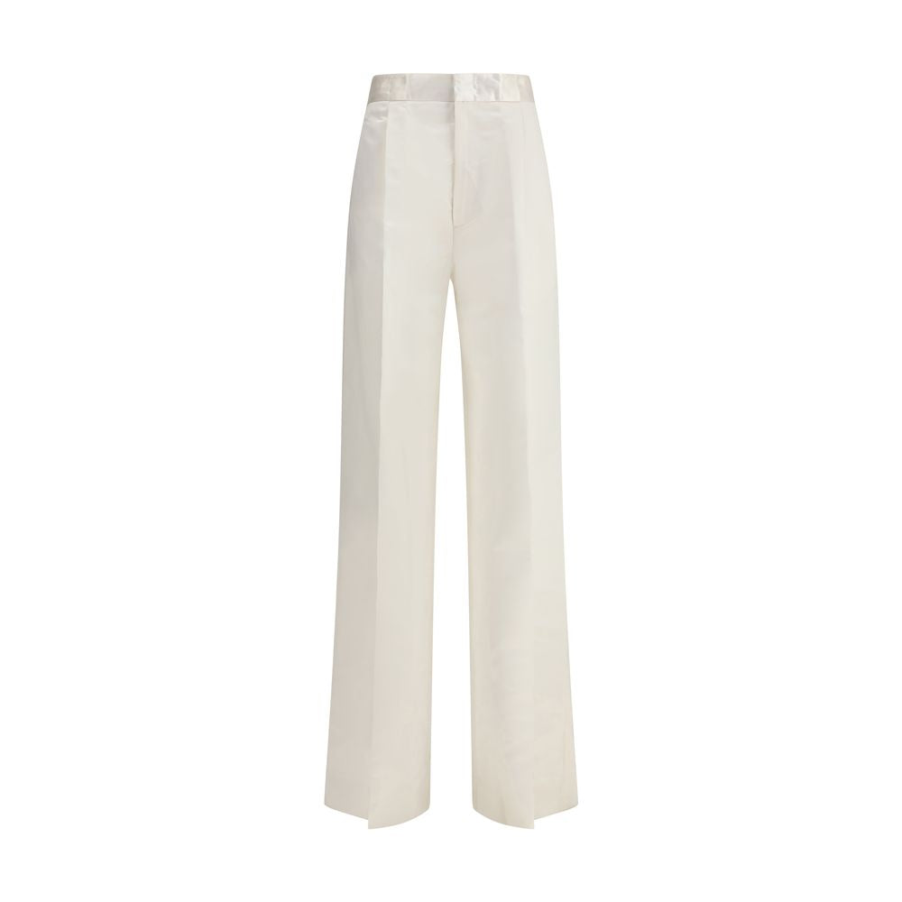 SA SU PHI Cream Silk Pants