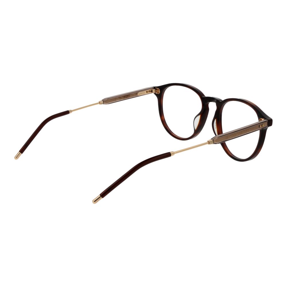 Lozza Brown Unisex Glasses Frame in cellulose acetate, full-rim style with demo lenses, size 51-19-140.