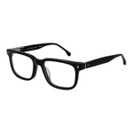 Lozza Black Men Glasses Frame, full-rim rectangle style, cellulose acetate material, demo lenses, 54-18-145 size, black color.