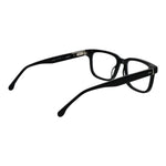 Lozza Black Men Glasses Frame made of cellulose acetate, full-rim rectangle style with demo lenses, size 54-18-145.