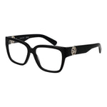 Longchamp Black Women Glasses Frame full-rim acetate with demo lenses, rectangular style, size 52-14-140, includes branded case.