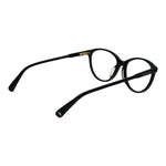 Longchamp Black Women Glasses Frame, acetate full-rim cat eye, demo lenses, size 53-15-140, spring hinge, includes branded case.