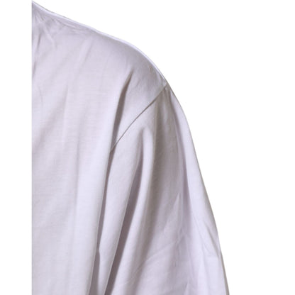 Dolce & Gabbana White Graphic Print Cotton Crew Neck T-shirt