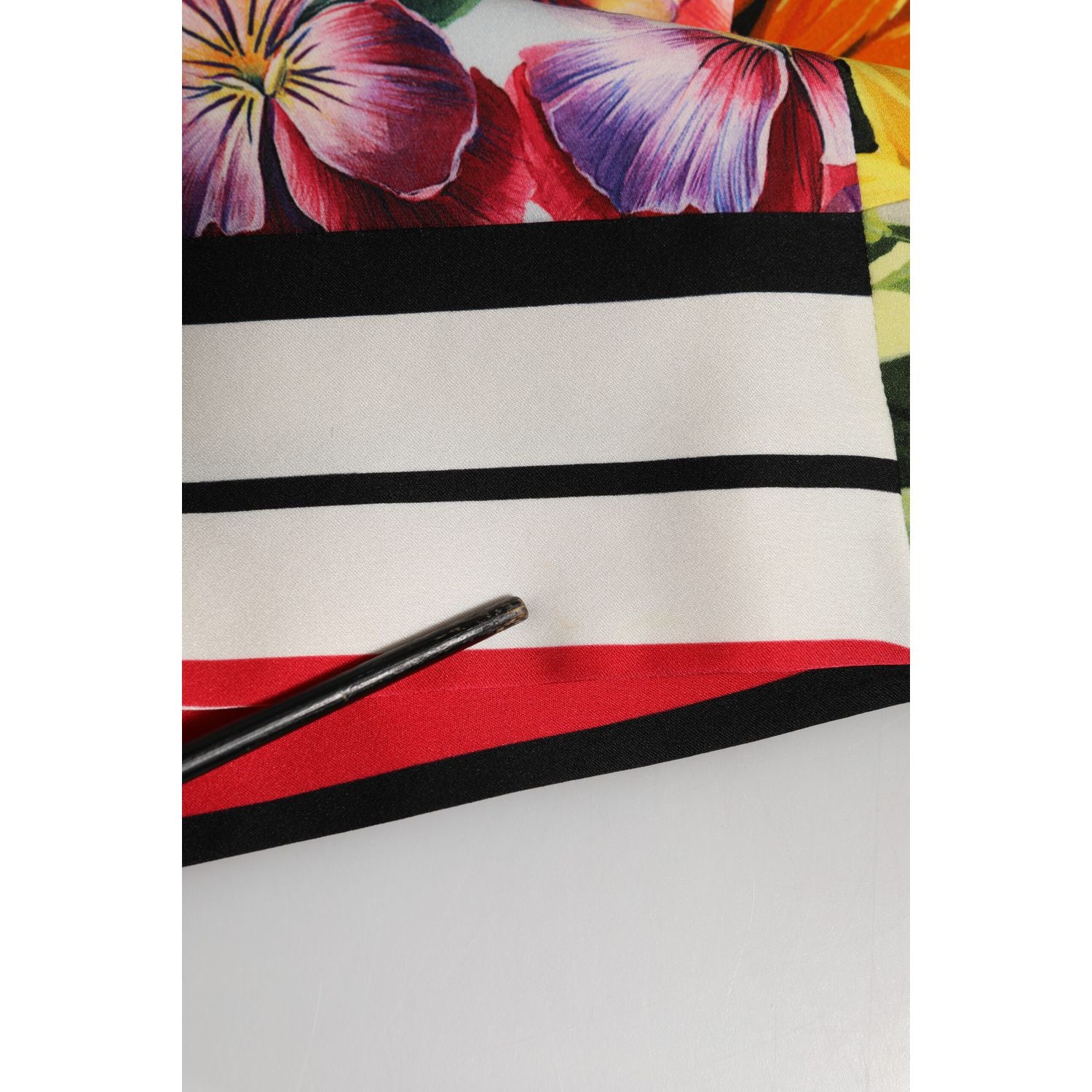 Dolce & Gabbana Multicolor Pachwork Charmeuse Floral Shift Dress