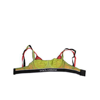 Dolce & Gabbana Green Nylon Soft Cup Balconnet Bra Underwear