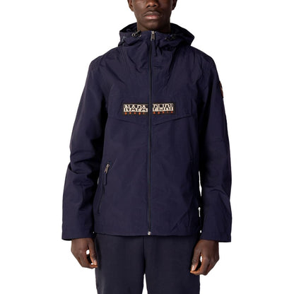 Napapijri Blue Polyester Shell Jacket