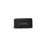 Love Moschino Bicolor Polyethylene Wallet with quilted eco-leather finish and iconic logo plaque, elegant and functional women's accessory.