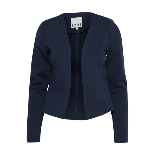 ICHI Blue Polyester Blazer 1728,71956299936,Blazers - Suits & Blazers - Clothing,Blue,Clothing,ICHI,New with tags,Suits & Blazers - Clothing,Women,XXL