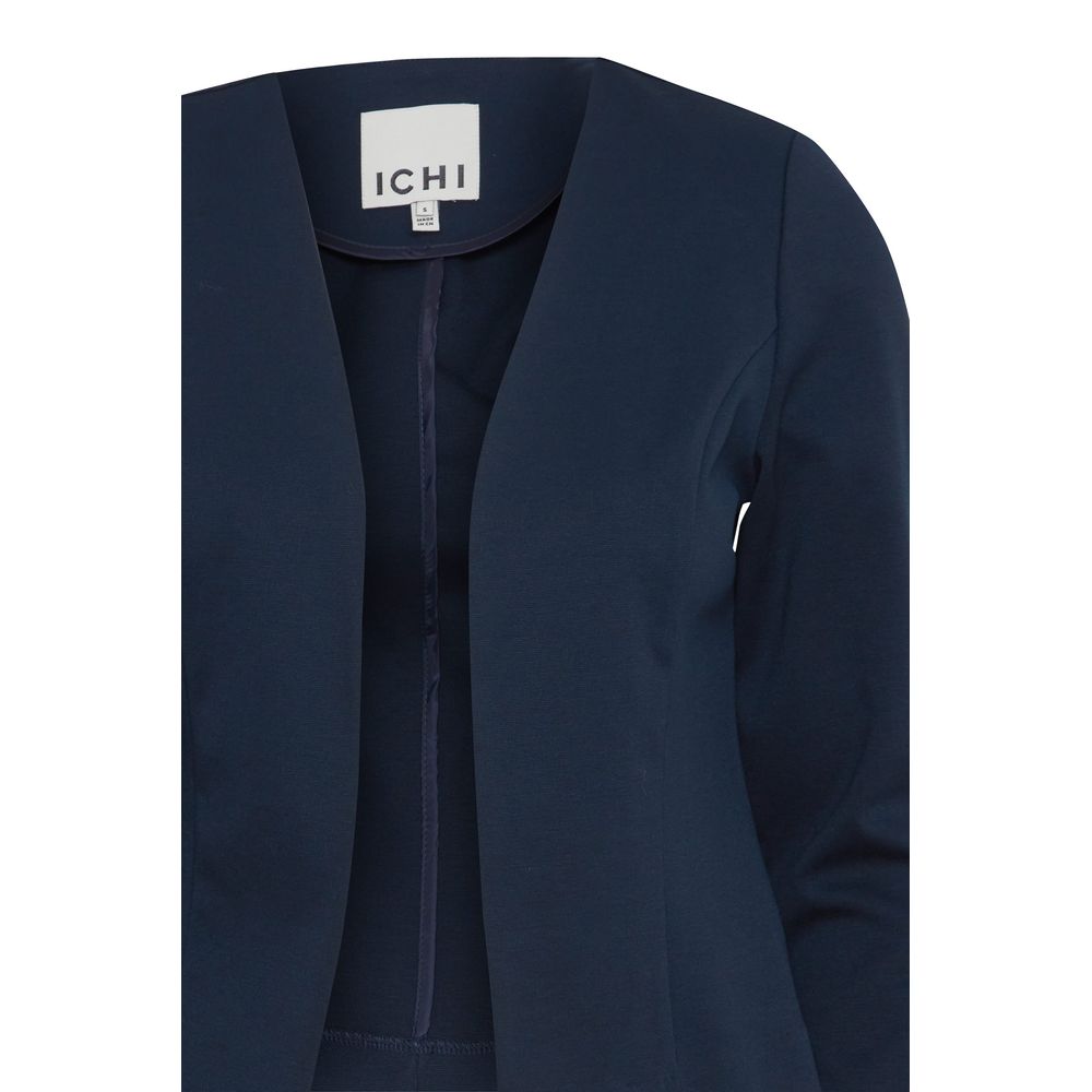 ICHI Blue Polyester Blazer 1728,71956299936,Blazers - Suits & Blazers - Clothing,Blue,Clothing,ICHI,New with tags,Suits & Blazers - Clothing,Women,XXL