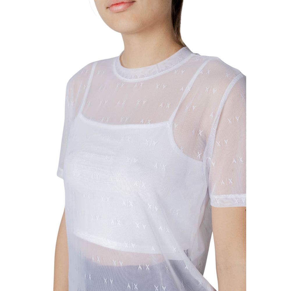 Armani Exchange White Polyamide T-Shirt