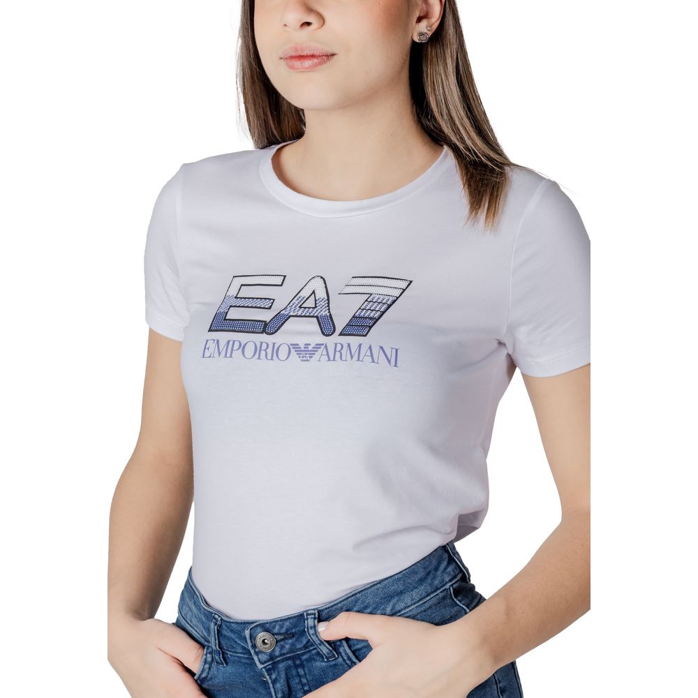 EA7 Emporio Armani White Cotton Sportswear