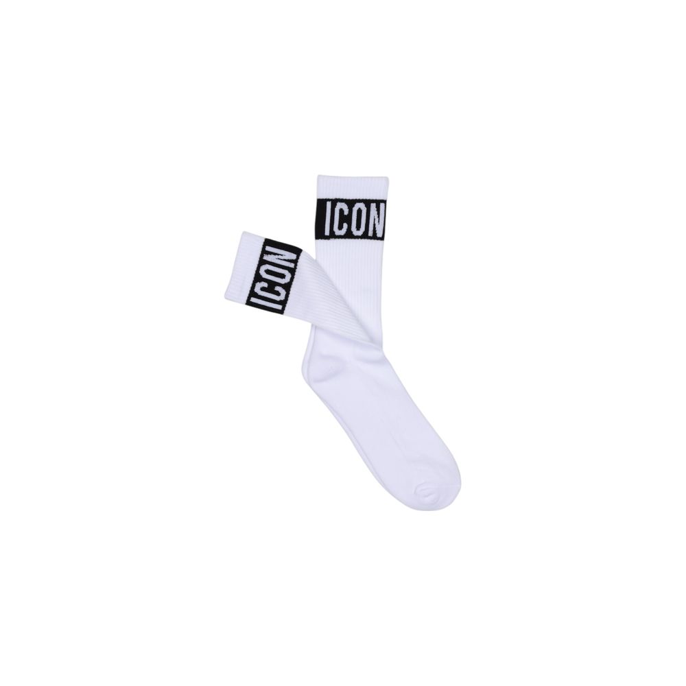 Icon White Cotton Socks
