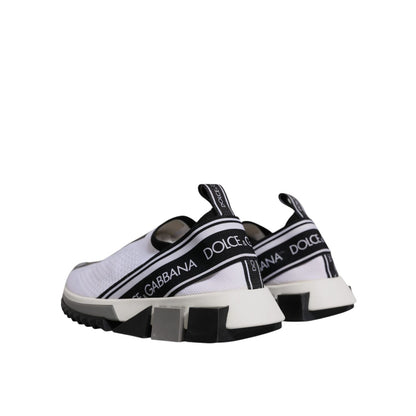 Dolce & Gabbana Black White Slip On Sorrento Sneakers Shoes