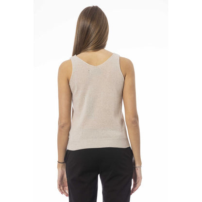 Baldinini Trend Beige Fabric Tank Top
