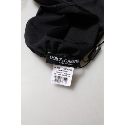 Dolce & Gabbana Black Nylon Blend Bandeau Strapless Tube Top