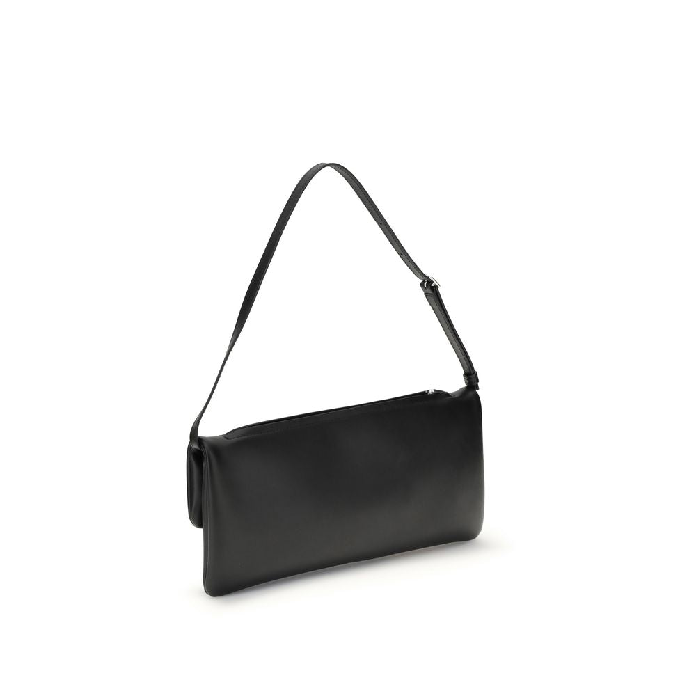 Courrèges Black Calf Leather Bos Taurus Shoulder Bag