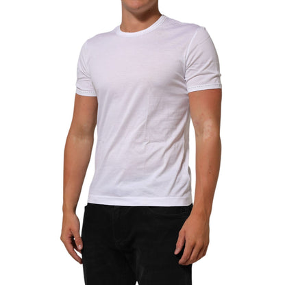 Dolce & Gabbana White Cotton Crew Neck Underwear Tee T-shirt