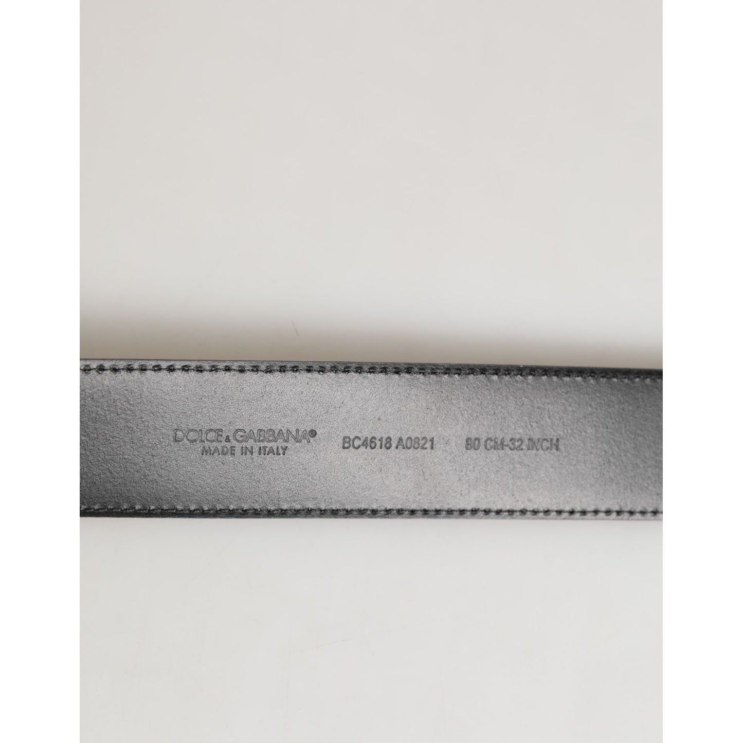 Dolce & Gabbana Black Leather Classic Metal Logo Buckle Belt Dolce & Gabbana