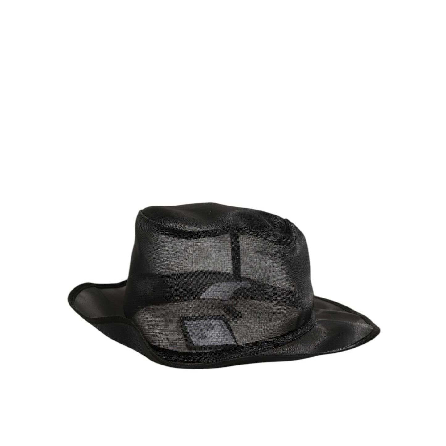 Dolce & Gabbana Black Silk Mesh Bucket Men Fisherman Cap Hat