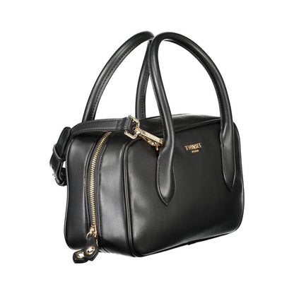 Twinset Black Polyurethane Women Handbag 1728,67403481248,Bags,Black,Handbags - Bags,New with tags,Twinset,Women