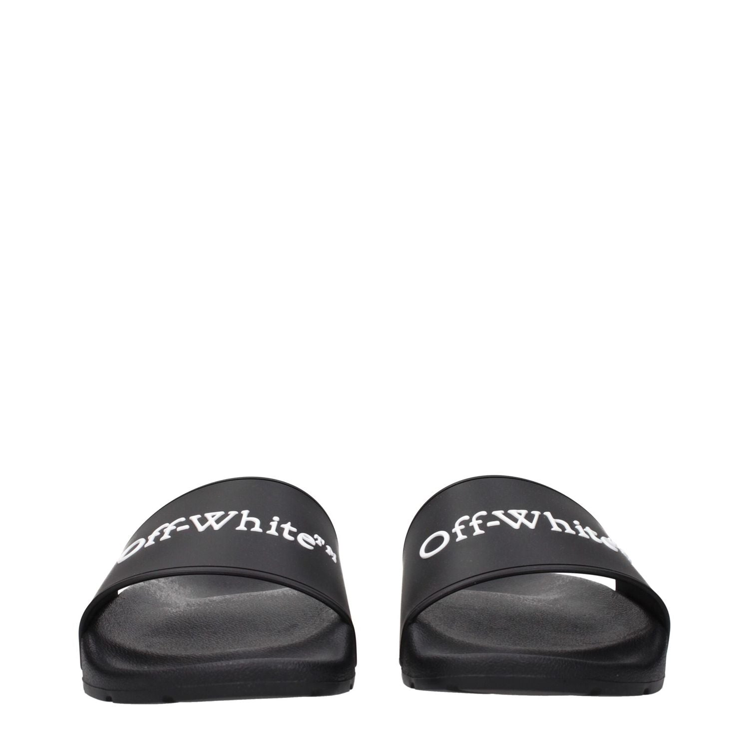 Off-White Black Cotton Slippers