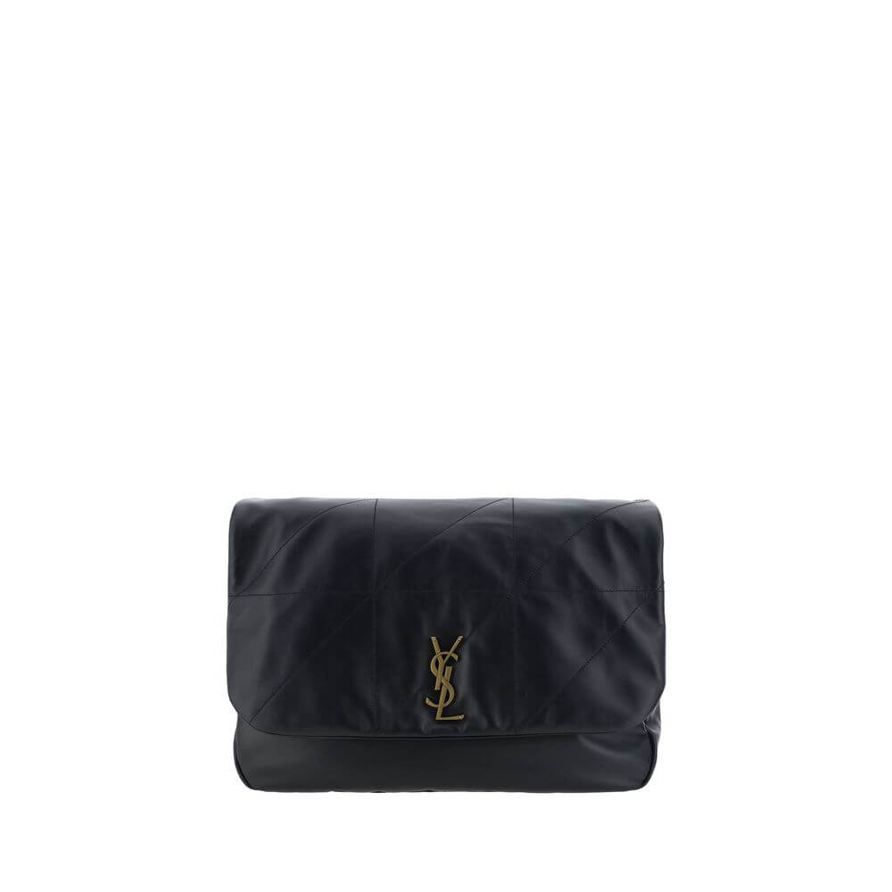 Saint Laurent Black Lamb Ovis Aries Aries Shoulder Bag