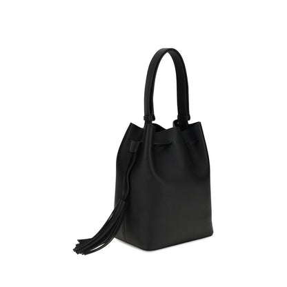 Valentino Garavani Black Calf Leather Bos Taurus Shoulder Bag