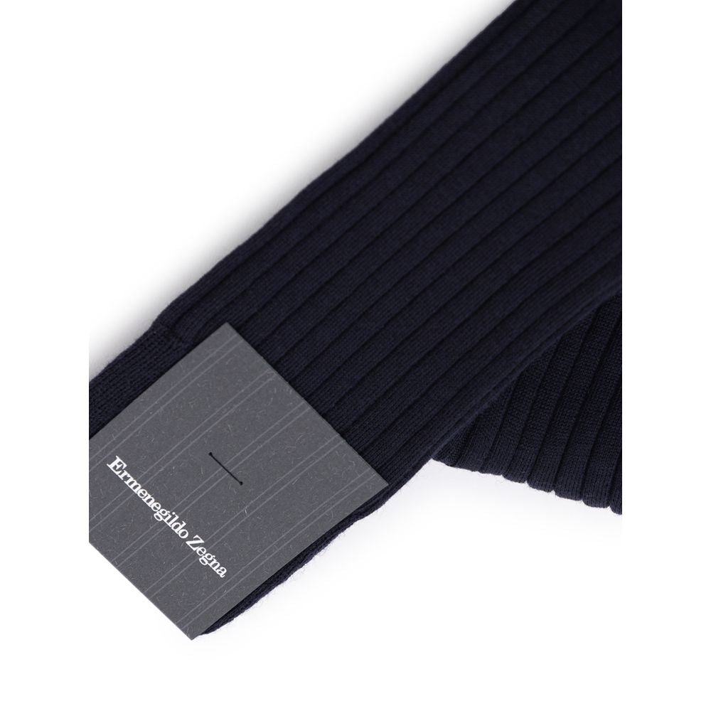 ZEGNA Navy Blue Wool Socks1728,39-40,43-44,45-46,67397976224,Clothing,Men,Navy Blue,New with tags,Socks - Underwear - Clothing,Underwear - Clothing,ZEGNA