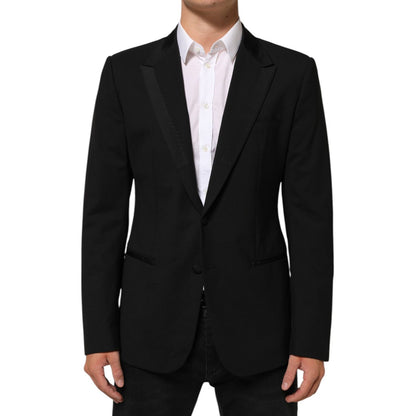 Dolce & Gabbana Black Wool 2 Buttons Suit Men Jacket Blazer 1728,67345645728,Black,Blazers - Suits & Blazers - Clothing,Clothing,Dolce & Gabbana,IT52 | XL,Material: 03+05%SE+92%WV,Men,New with tags,Suits & Blazers - Clothing