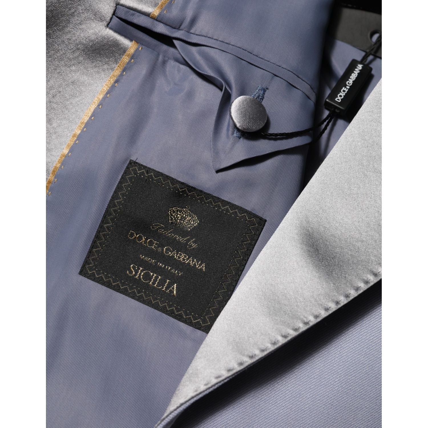 Dolce & Gabbana Gray Wool SICILIA 2 Buttons Men Suit Blazer