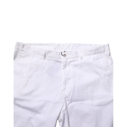 Dolce & Gabbana White Cotton Stretch Men Bermuda Pants